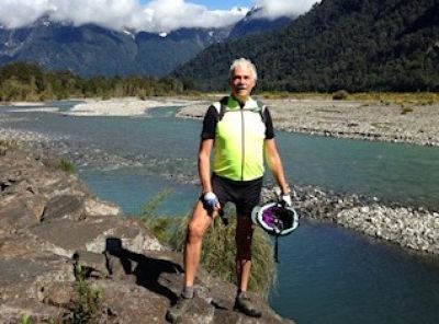 Paul Brissette Cycling on the  tour with redspokes